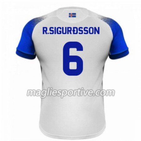 Completo Calcio Islanda R.Sigurdsson 6 Divisa Trasferta Mondiali 2018